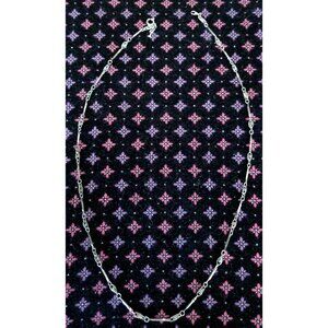 Vintage Crown Trafari Silver 18" Fancy Link Necklace With Key Charm
